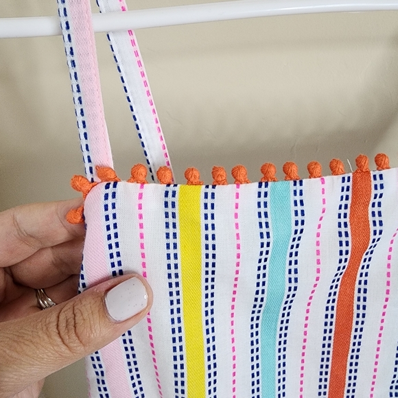 Boden Stripe Halterneck Midi Dress Sweetcorn and Green Pepper- 6 Petite- NWT! - Picture 8 of 9